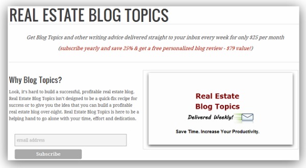 Real Estate Blog Topics
