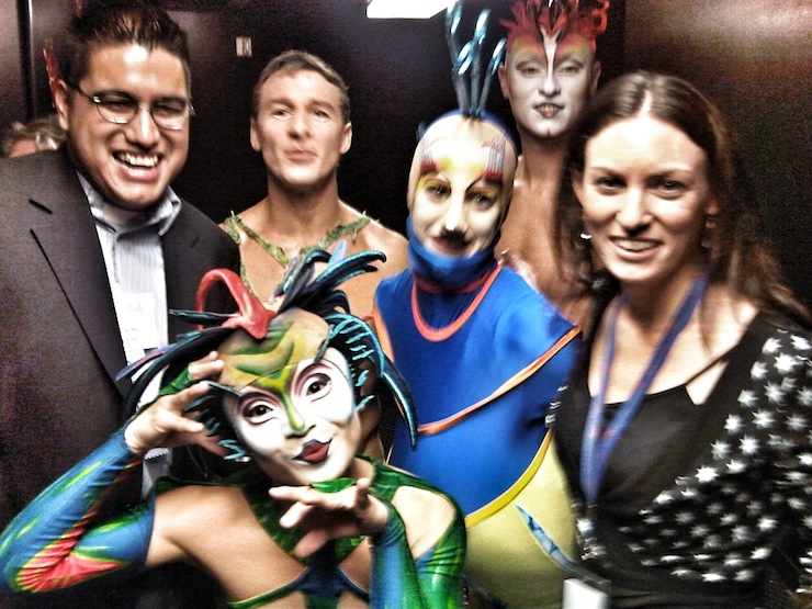 Ricardo Bueno backstage at Cirque du Soleil
