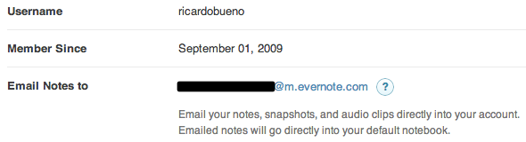 Evernote email notes to