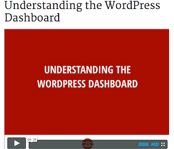 Understanding the WordPress dashboard