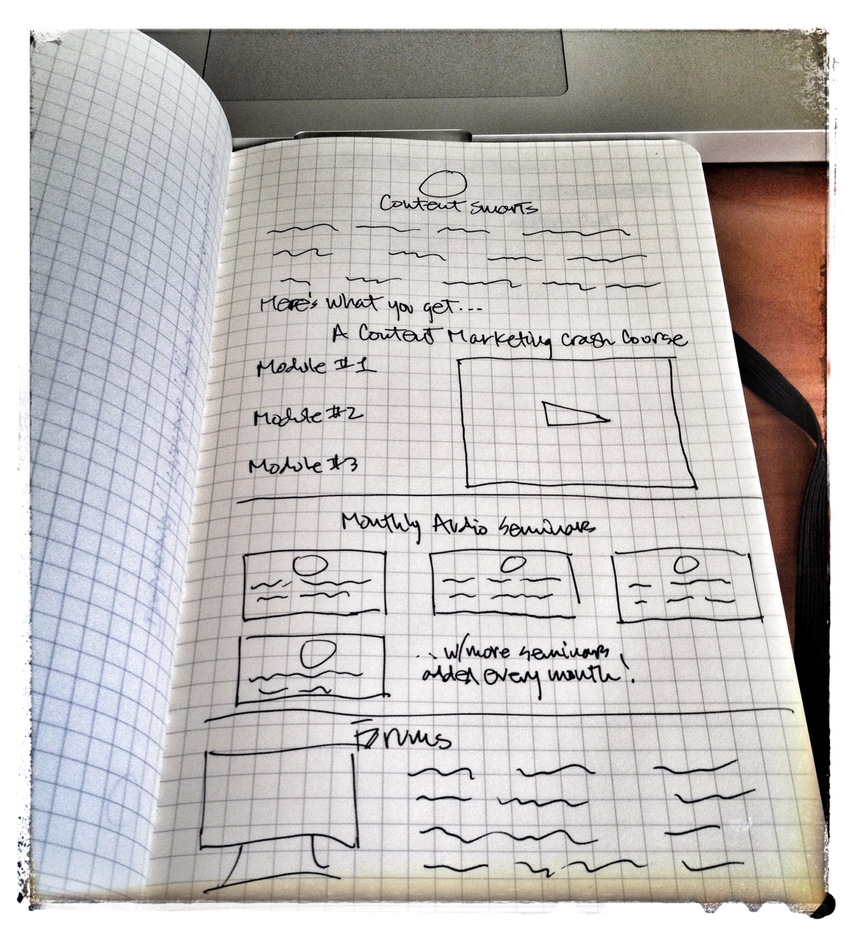 landing page sketch